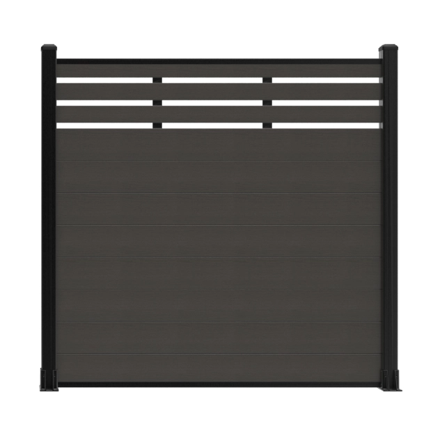 composite fence Panel with decorative trellis